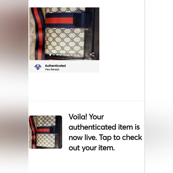 **Sold Via Mercari **Authentic Navy Gucci Handbag - Picture 3 of 12